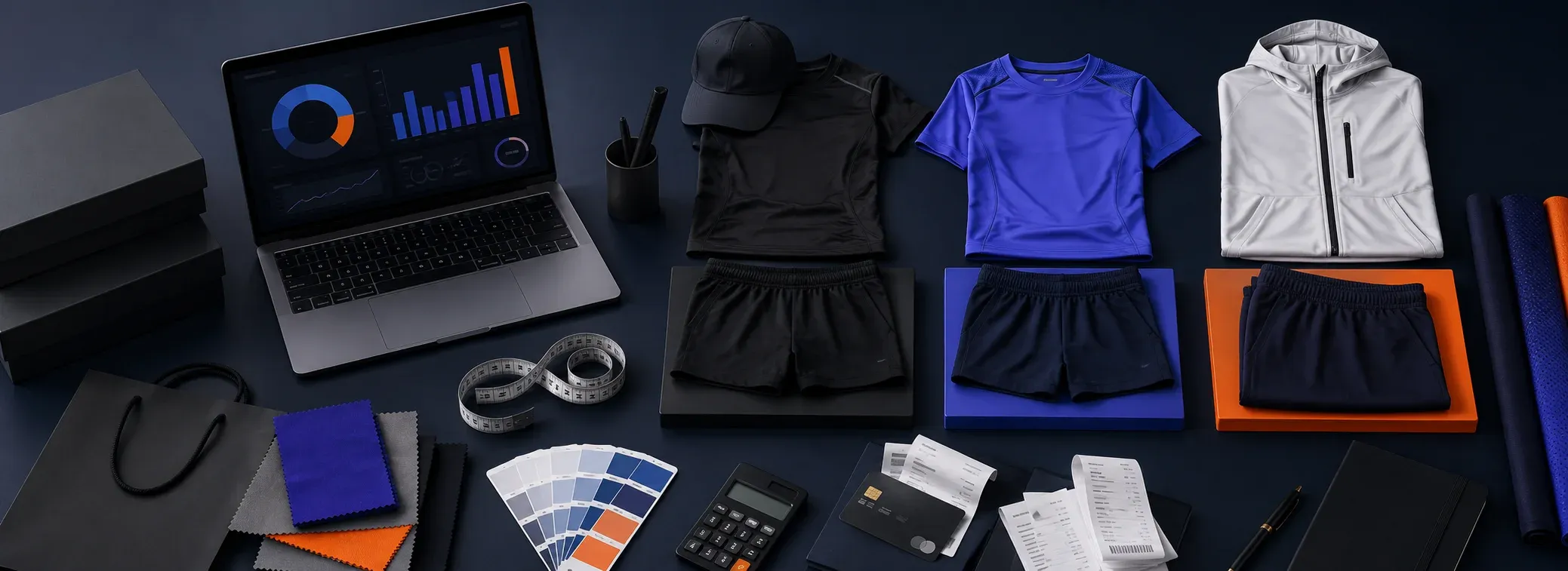 Sportswear financial planning and pricing strategy with product cost analysis.